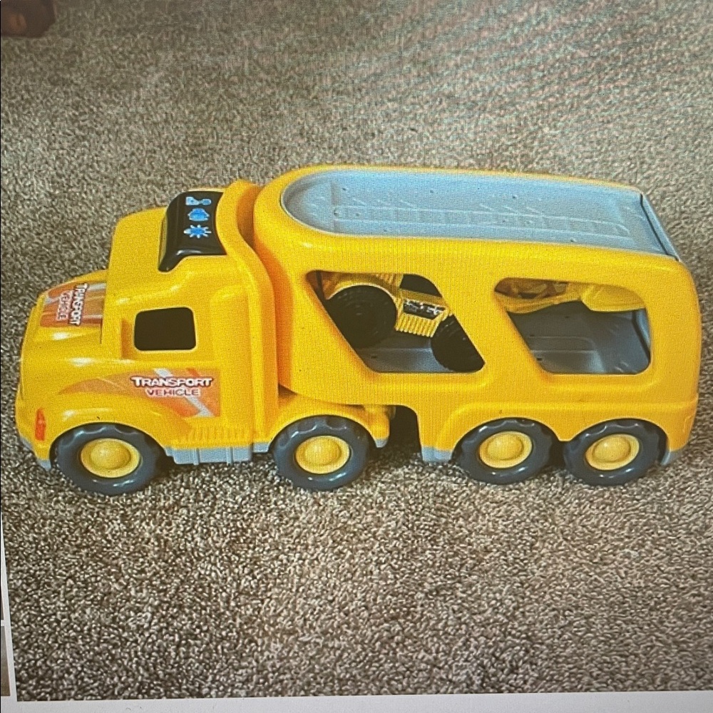 Yellow transport truck carrier